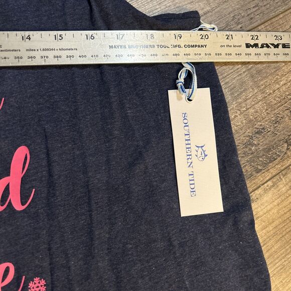 Southern Tide Women's Baby It's Cold Outside Blue Punk Soft Tank Top XL NWT - Picture 7 of 8